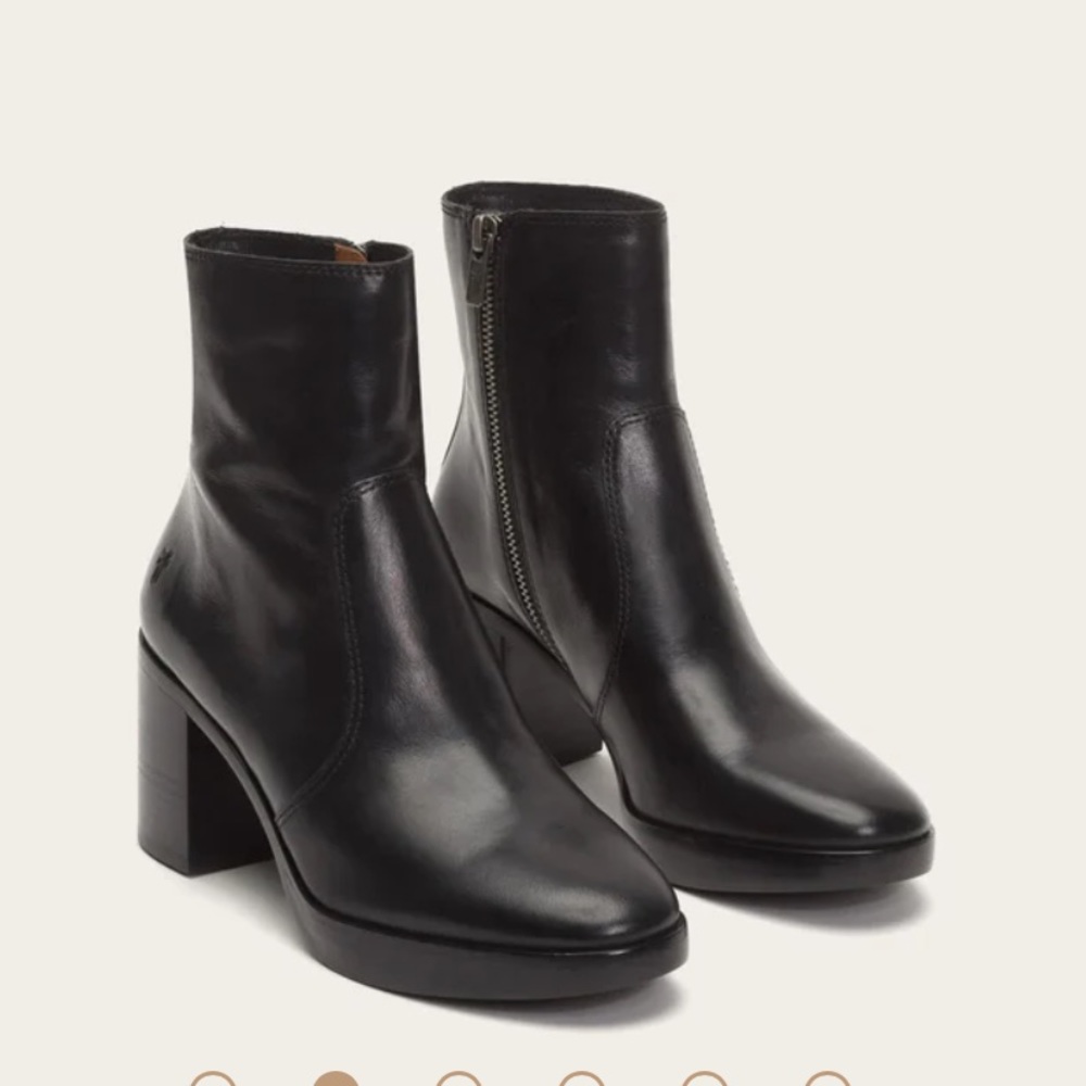 Black Platform Booties - Frye Joan Campus Bootie
